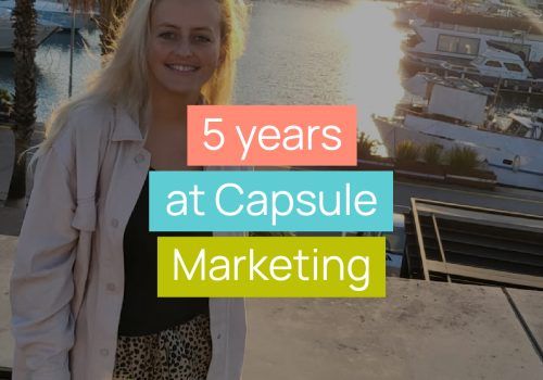 5 years at capsule marketing title image