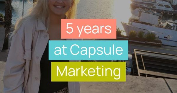 5 years at capsule marketing title image