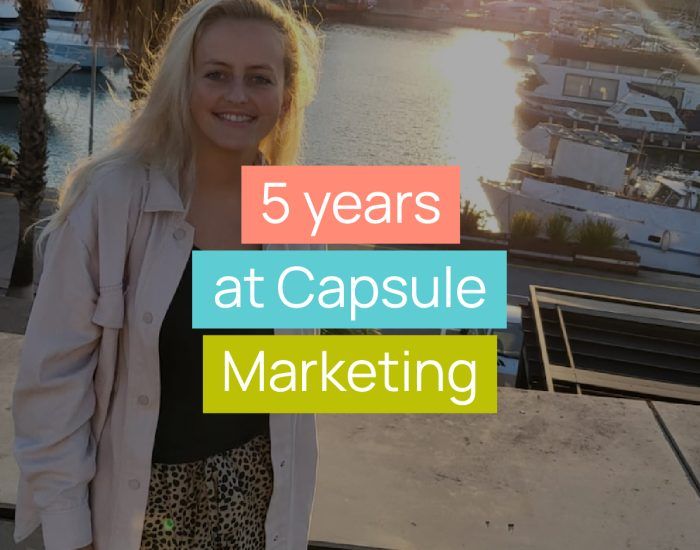 5 years at capsule marketing title image
