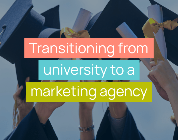 Transitioning from university to a marketing agency title image