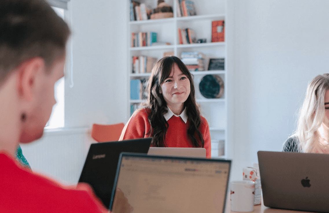 Woman smiling at the office