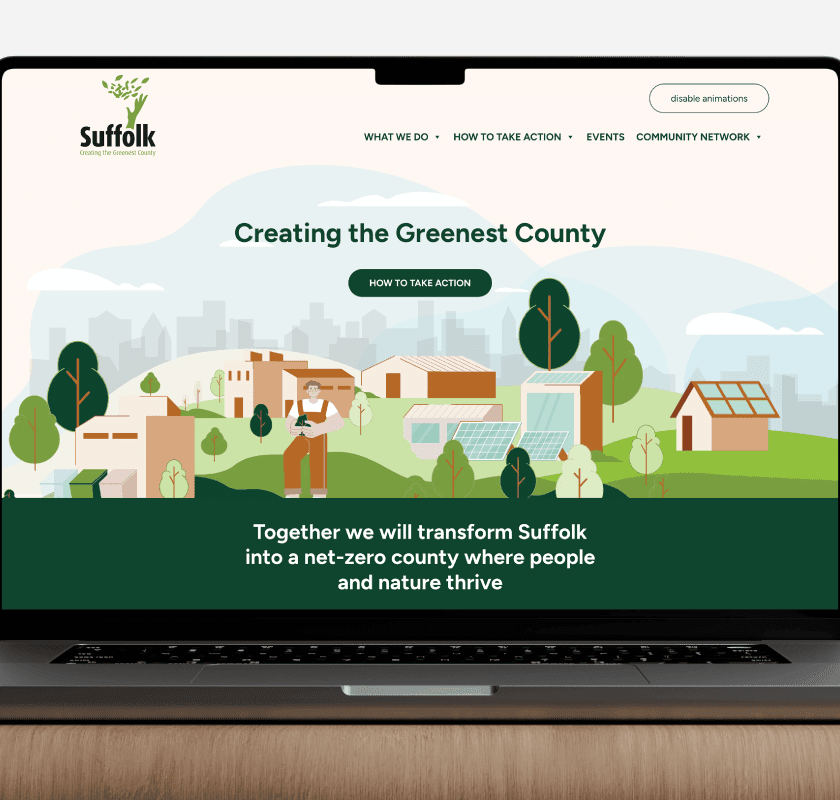 Suffolk - Creating the greenest county mockup