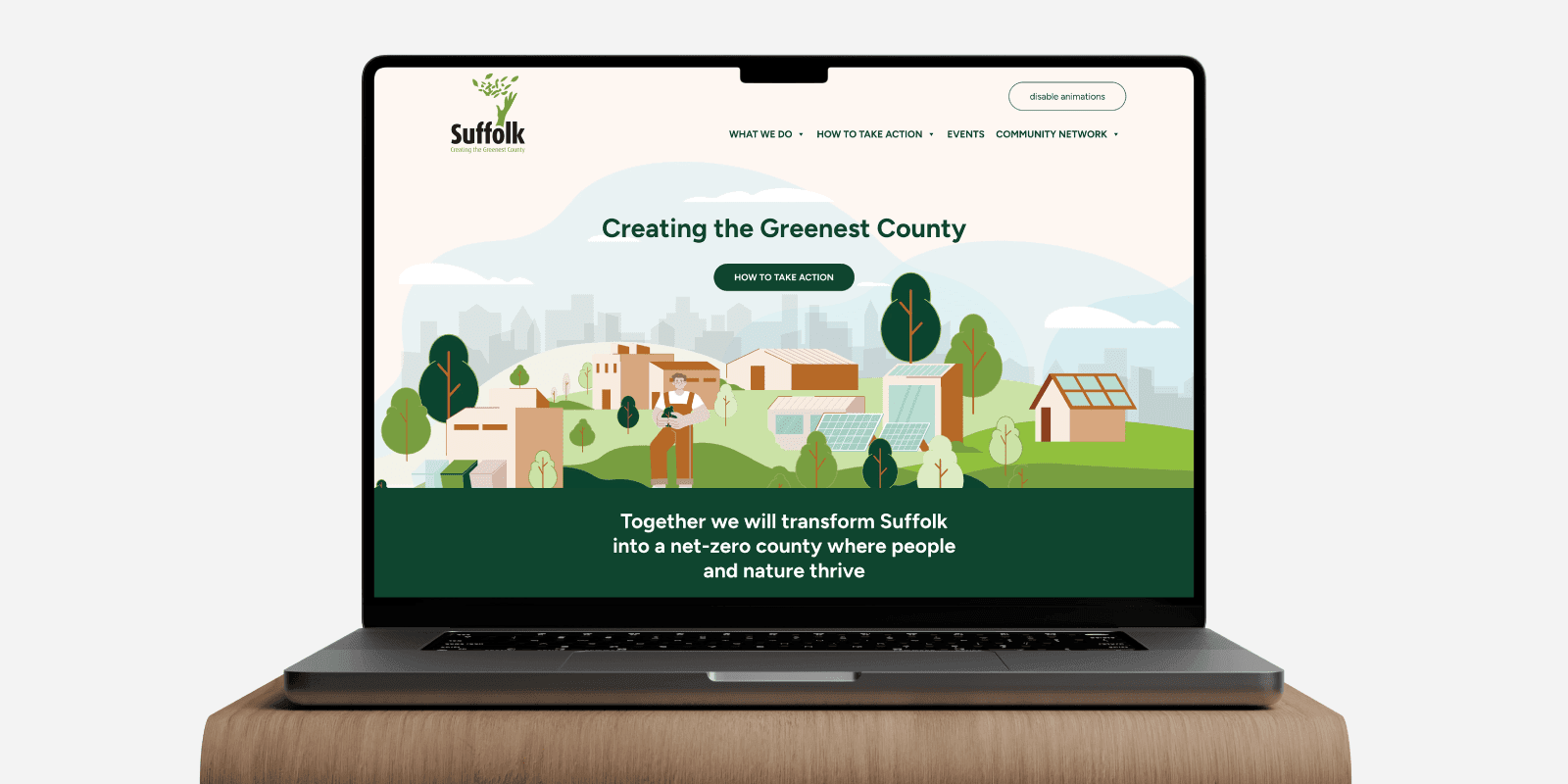 Suffolk - Creating the greenest county mockup